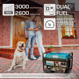 LPG/petrol generator Könner & Söhnen KS 3000G