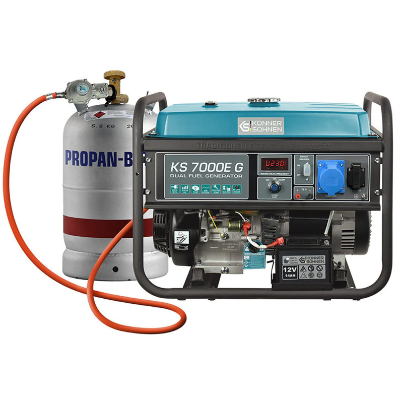 LPG/Benzin-Generator Könner & Söhnen KS 7000E G