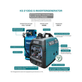 Generator inwerterowy LPG/benzyna Könner & Söhnen KS 2100iG S