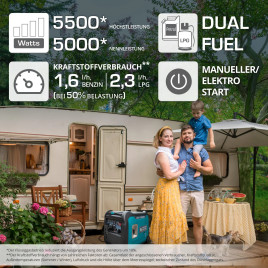 Invertorový generátor na LPG/benzín Könner & Söhnen KS 5500iEG S