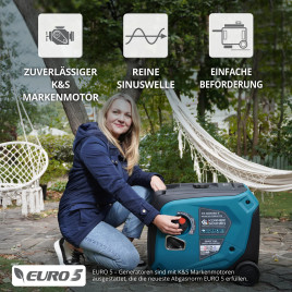 LPG/Benzin-Inverter-Generator Könner & Söhnen KS 4000iEG S