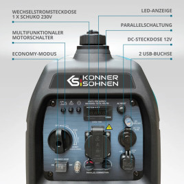 Könner & Söhnen KS 2100i S invertorový generátor