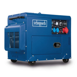Generator diesla SG5200D Scheppach - 7,7PS | 5000W | rozruch elektryczny | 2x 230V, 1x gniazdo 400V