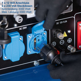 Generador diesel SG5200D Scheppach - 7,7CV | 5000W | arranque eléctrico | 2x enchufe 230V, 1x enchufe 400V