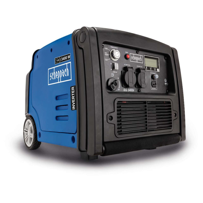 Scheppach SG3400i Inverter-Benzingenerator – 5,1 PS | 3400W | Wechselrichter | 7,4L-Tank | 65,5 dB