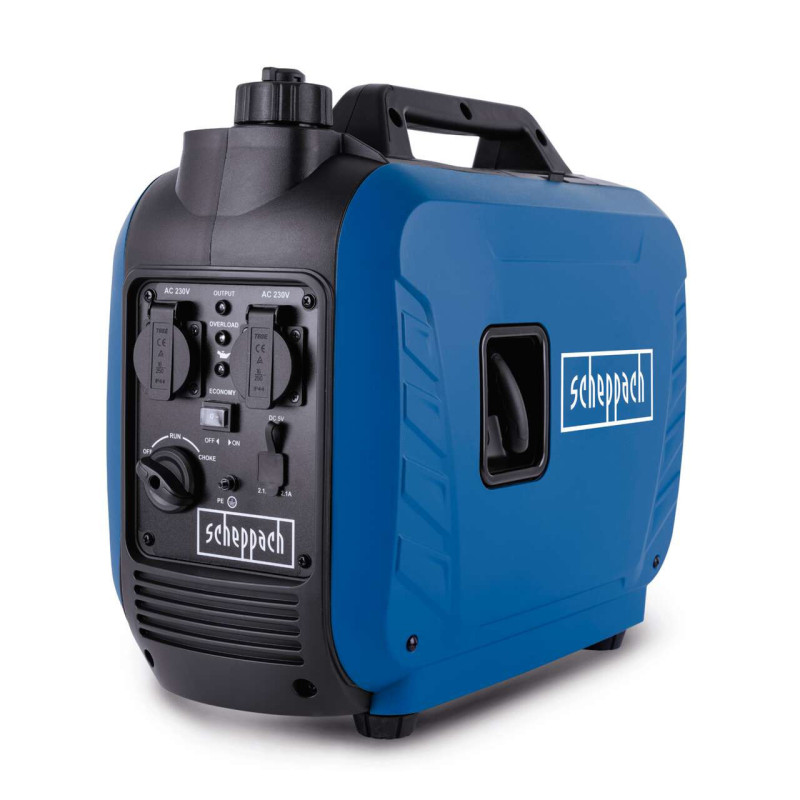 Generador de corriente inversor SG2500i Scheppach - 2000W | 2x enchufe 230V / 2x USB tipo A (carga rápida)