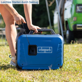 Inversor de potência SG2500i Scheppach - 2000W | 2x tomada 230V / 2x USB tipo A (carregamento rápido)